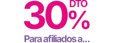 30% de descuento para afiliados